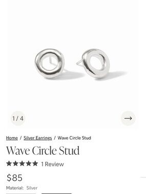 Julie Vos Silver Open Circle Stud Earrings